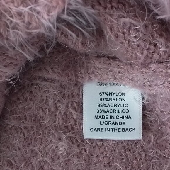 Chelsea Fuzzy Soft Sweater Pinkish-Mauve Size Large - Picture 6 of 6
